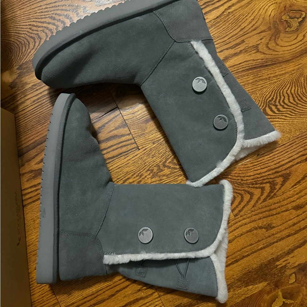 Koolaburra by UGG Gray Winter Boots with Button Detail